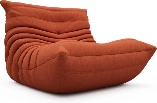 Vista 21 de Puf Togo sin comprimir de alta gama para adultos, sofá de espuma viscoelástica con tela suave, cómodo sillón de sala junto a la chimenea para sala