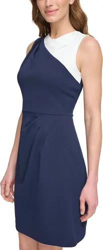 Vista 3 de DKNY Vestido sin mangas de crepé de buceo para mujer