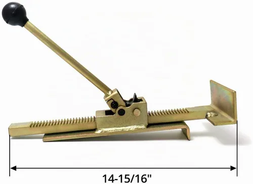 Vista 4 de QWORK Flooring Jack - Herramienta de alineación de trinquete para instalación de madera dura, apriete de bordes y enderezamiento de tablas
