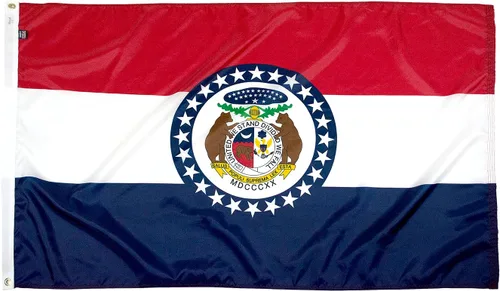 Vista 40 de FlagSource Bandera del estado de Alabama, material de nailon 200D con certificación FMAA, resistente, fabricada en Estados Unidos, resistente a