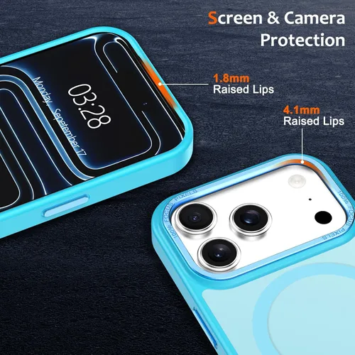 Vista 711 de Anuck - Funda magnética para iPhone 11 compatible con MagSafe, carcasa trasera mate translúcida dura, borde de TPU, delgada, resistente a impactos