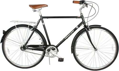 Vista 13 de Tracer Osaka - Bicicletas híbridas, marco de acero, Shimano Nexus Inter 3/7 velocidades, agarre marrón asiento marrón, bicicleta de carretera