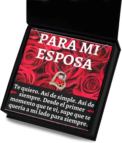 Vista 3 de Regalo para esposa, collar para mujer, pendiente para la jefa de la casa