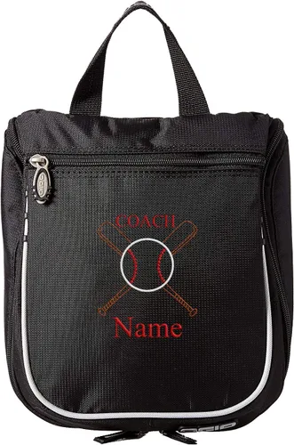 Vista 4 de Mato & Hash Neceser de béisbol, kit de afeitado personalizado para hombre, estuche de viaje colgante