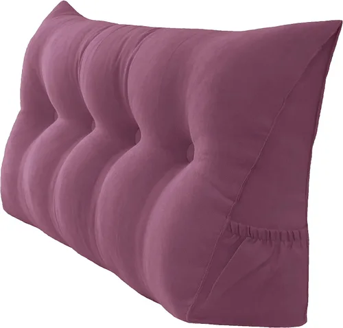 Vista 50 de Peachwell Almohada triangular de lectura para reposo en cama, cojín de refuerzo grande para cabecero, respaldo, almohada de cuña con funda extraíble