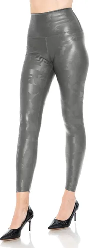 Vista 23 de Leggings Depot - Leggings de piel sintética para mujer, de cintura alta, elásticos Yoga-cactus y llama de 5