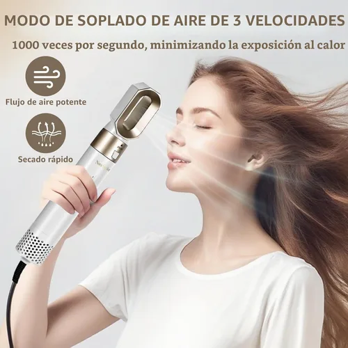 Vista 2 de Multistyler Pro 5 en 1, moldeador de aire caliente para rizar, alisar, dar volumen, todo tipo de cabello