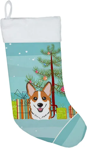 Vista 49 de Caroline's Treasures BB1590CS Árbol de Navidad y Alaskan Malamute Calcetines de Navidad para colgar en la chimenea, decoración de fiesta de Navidad