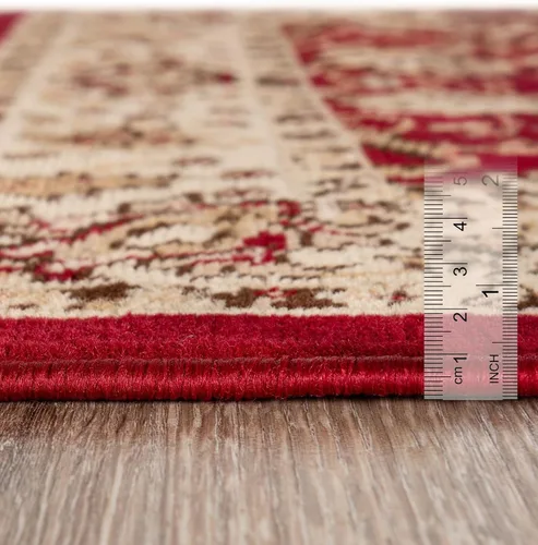 Vista 5 de Unique Loom Colección Sialk Hill - Alfombra de área Washington (7' 10" x 10' Rectángulo Burdeos/Crema)
