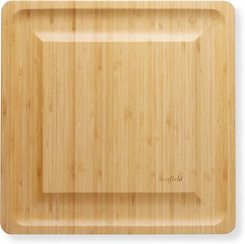 Vista 3 de Casafield Juego de regalo de tabla de queso de bambú, plato de charcutería con cuchillos de acero inoxidable para entretenimiento, cumpleaños, bodas