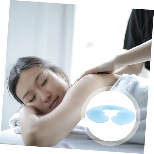 Vista 8 de Beaupretty Almohada de viaje boca abajo almohada boca abajo en forma de U: cojín de cara de salón de belleza, almohada de cara de mesa de masaje