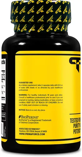 Vista 3 de Primaforce Tongkat Ali (1000 MG) 60 cápsulas - Complejo de extracto 200:1, 30 porciones