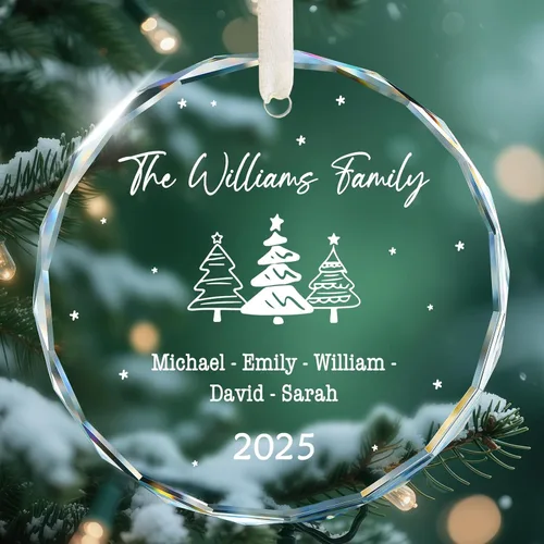 Vista 15 de Adornos con nombre de letra para árbol de Navidad, adornos de Navidad personalizados 2025, adornos de nombre inicial personalizados, decoraciones