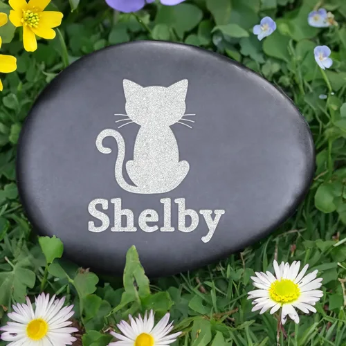 Vista 19 de Regalos conmemorativos para gatos, piedra conmemorativa personalizada para mascotas, lápida conmemorativa para gatos, marcadores de tumbas de gatos