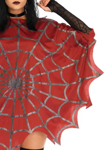 Vista 3 de Leg Avenue Disfraz de poncho de telaraña para mujer