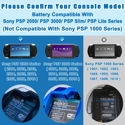 Vista 7 de OSTENT 1200mAh 3.6V Li-ion Polymer Lithium Ion Rechargeable Battery Pack Replacement for Sony PSP 20003000 PSP-S110 Console
