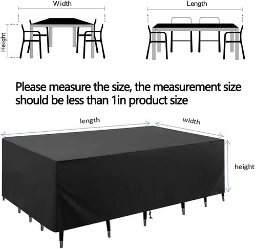 Vista 2 de Patio Furniture Covers, Outdoor Furniture Cover Waterproof, Backyard Lawn and Balcony Lounge Sofa Covers 17.7*15.7*9.8inch