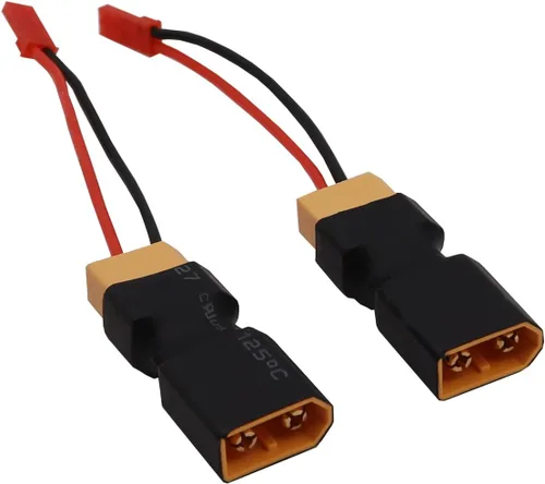 Vista 3 de 5 conectores de batería Lipo XT60 macho a hembra con enchufes JST (macho), adaptador de corriente compatible con DJI Phantom Quadcopter FPV y otros
