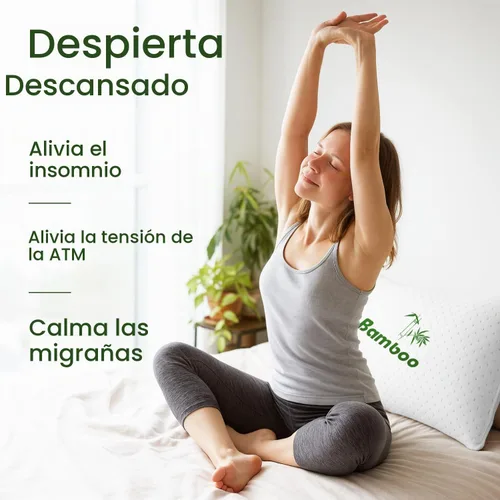 Vista 6 de Almohada de espuma viscoelástica triturada tamaño Queen – Almohada de cama refrescante para dormir para el estómago, la espalda y el cuerpo – 1