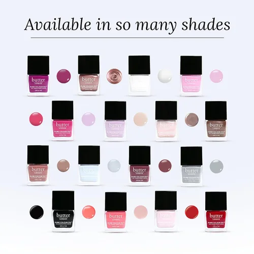 Vista 5 de butter LONDON PC21X Esmalte de uñas – Secado rápido, color de larga duración con acabado similar al gel y laca de uñas resistente a las virutas que