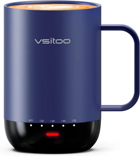 Vista 13 de Vsitoo S3 Pro - Taza de café autocalentable de 16 onzas con sensación automática que se calienta a 120-150 ℉ 2-4 Hour Battery, 5400mAh, IPX7