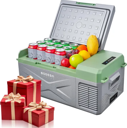 Vista 9 de BODEGACOOLER Refrigerador de Coche de 12 Voltios, Refrigerador de Coche de 34 Cuartos de Galón (32L) de Doble Zona, Congelador Portátil de 12V