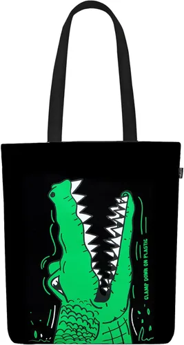 Vista 25 de Ecoright - Bolsa de mano para mujer con cremallera, bolsa de mano pequeña, bolsa de lona, bolsa de algodón reutilizable para playa, comestibles