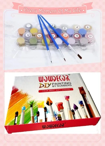 Vista 5 de Wowdecor Kits de pintura por números para adultos principiantes, pintura de números para bricolaje, retrato de Adele por Gustav Klimt pinturas