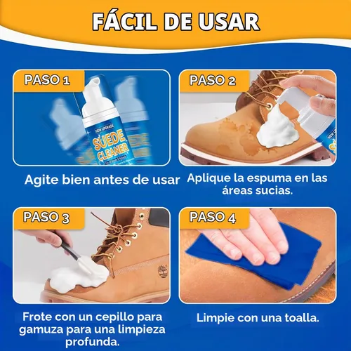Vista 7 de Suede Shoe Cleaner Kit– Effectively Removes Dirt & Water Marks,Nubuck Cleaner,Cleans & Restores Shoes-6.76 Oz
