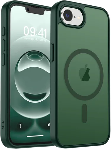 Vista 211 de zapica Funda magnética para iPhone Air, con protector de pantalla de vidrio templado, compatible con MagSafe, translúcida mate, a prueba de golpes