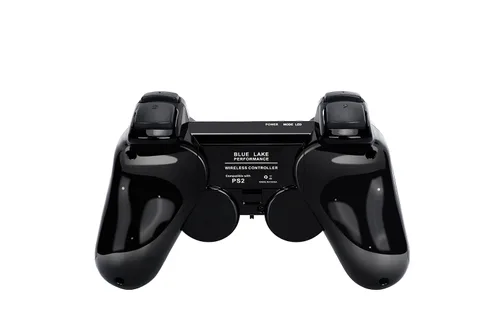 Vista 3 de BLUE LAKE Performance Controlador inalámbrico Gamepad Twin Shock para PS2 Playstation2 (negro azabache)