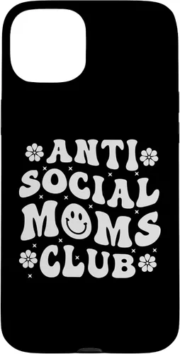 Vista 9 de iPhone 16 Anti Social Moms Club - Retro Funny Mom Life Mothers Day Mom Case