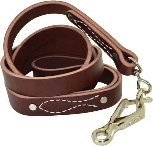 Vista 2 de Ray Allen Latigo Leather Agitation Lead (cierre clásico de latón)