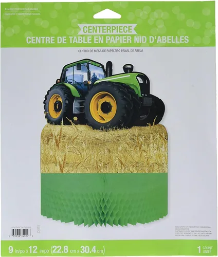 Vista 3 de Creative Converting Centro de mesa Tractor Time Honeycomb