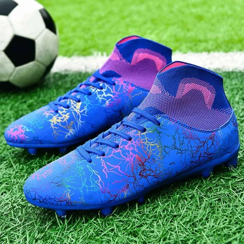 Vista 4 de Botines de fútbol ligeros para mujer, botas de fútbol cómodas con pinchos, zapatos deportivos de entrenamiento