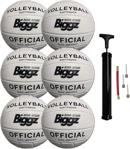 Vista 7 de Biggz Beach Volleyball Size 5 with Hand Pump - White or Teal