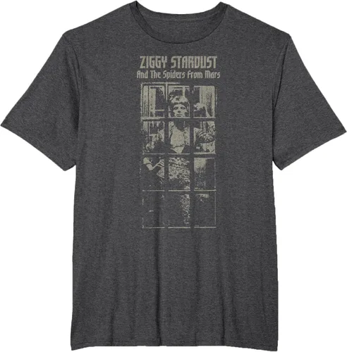 Vista 19 de David Bowie - Camiseta And The Spiders From Mars Faded, Negro