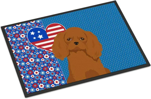Vista 85 de Caroline's Treasures WDK5119JMAT Airedale Terrier USA - Tapete para interiores o exteriores, 24 x 36 pulgadas, tapete para puerta delantera