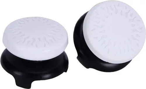 Vista 6 de ASHATA 2Pcs Thumbstick Extender for, 3D Texture Thumb Grip Stick Joystick Thumbstick for PlayStation 5 Controller (White)