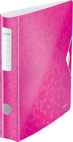 Vista 18 de LEITZ 11060036 – Archivo de palanca Polyfoam 180º Curvo con Cierre de Goma Active Wow DIN A4 2.953 in Azul Metálico