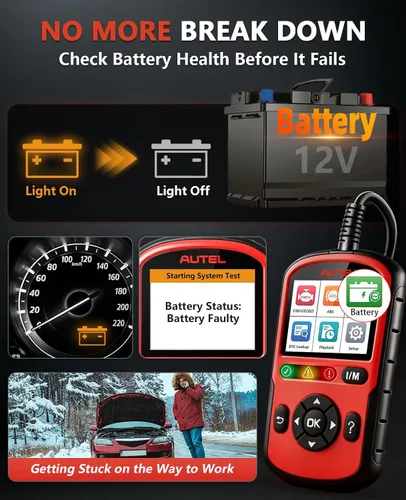 Vista 5 de Autel OBD2 Scanner AutoLink AL549: Lector de códigos de motor 2025, herramienta de diagnóstico ABS, prueba universal de batería y alternador
