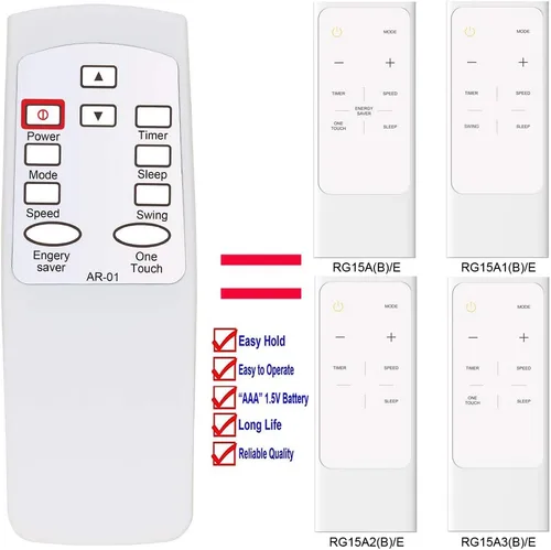 Vista 3 de Mando a Distancia de Repuesto para Arctic King RG15A4 (B)/E WWK05CR91N-B RG15A (B)/E AKW08CR81B AKW06CR81B AKW12CR81B AKW10CR61 AKW05CR81B AKW12CR61