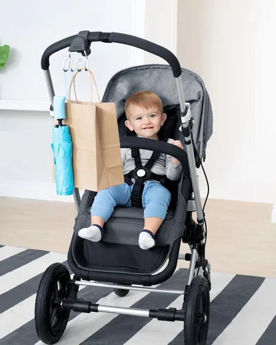 Vista 2 de Skip Hop Universal Stroller Hook, Stroll & Connect, Grey