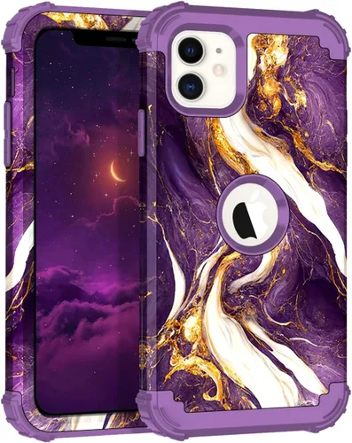 Vista 56 de Hocase Funda para iPhone Air de 6.5 pulgadas, resistente a prueba de golpes, goma de silicona suave, parachoques de plástico duro, funda protectora