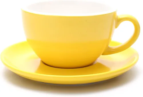 Vista 31 de Coffeezone - Taza de café con platillo de libre servicio, pequeña, para capuchino y café expreso doble, tazas de café de cerámica para cafetería