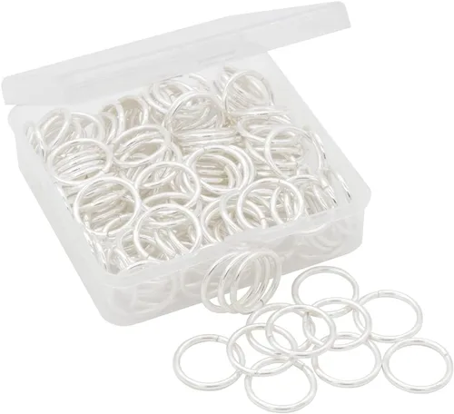 Vista 18 de 100 anillos de salto abiertos de 0.71 pulgadas, conectores de joyería de bronce para hallazgos de joyería, suministros de fabricación, pulseras