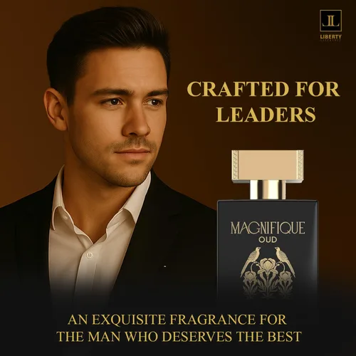 Vista 3 de Liberty Oud Eau de Parfum para hombre, 3.4 onzas, edición de aniversario Magnifique, perfume de lujo Oud, regalo premium para hombres, frescura