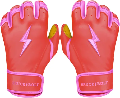 Vista 8 de BRUCE BOLT Signature Series - Guantes de bateo con puño corto, colección Signature Player, tallas para adultos y jóvenes