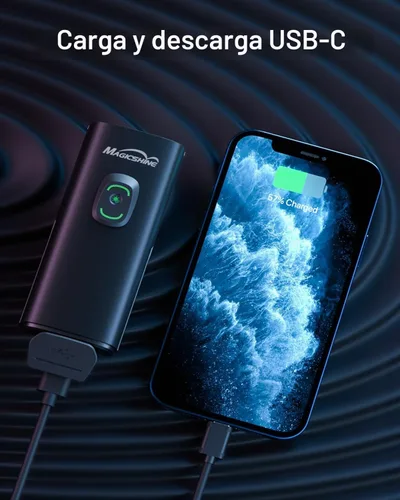 Vista 7 de MagicShine Luz de bicicleta RAY 1600B/RAY 2600B, USB-C carga rápida IPX6 impermeable, equipada con dos faros LED de alta potencia para bicicleta