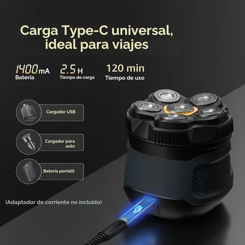 Vista 3 de Afeitadoras de cabeza para hombres calvos: maquinilla de afeitar Azul